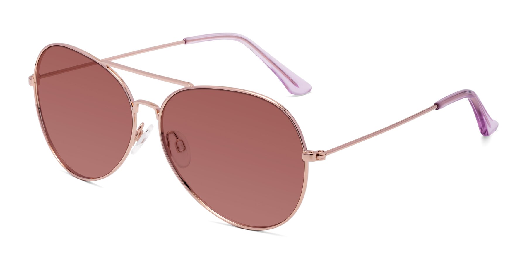 Angle of Paradise in Rose Gold with Garnet Tinted Lenses