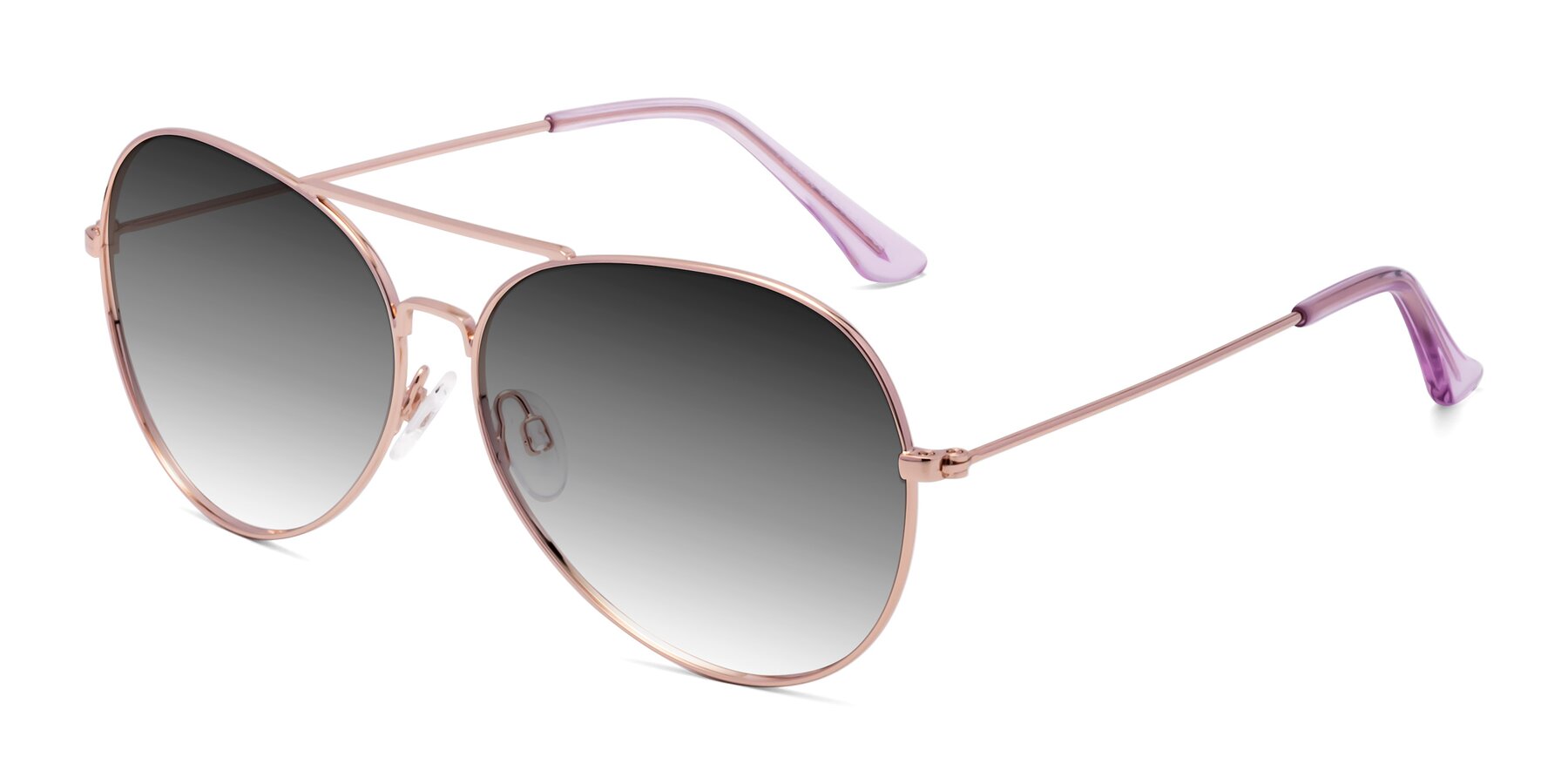 Angle of Paradise in Rose Gold with Gray Gradient Lenses