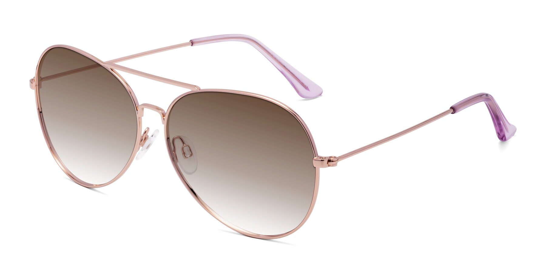 Angle of Paradise in Rose Gold with Brown Gradient Lenses