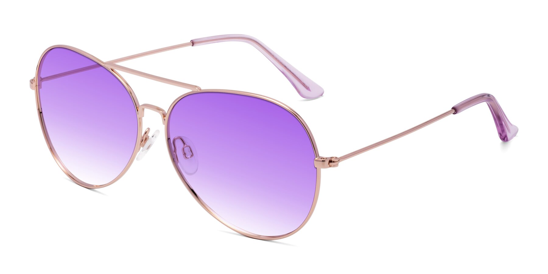 Angle of Paradise in Rose Gold with Purple Gradient Lenses