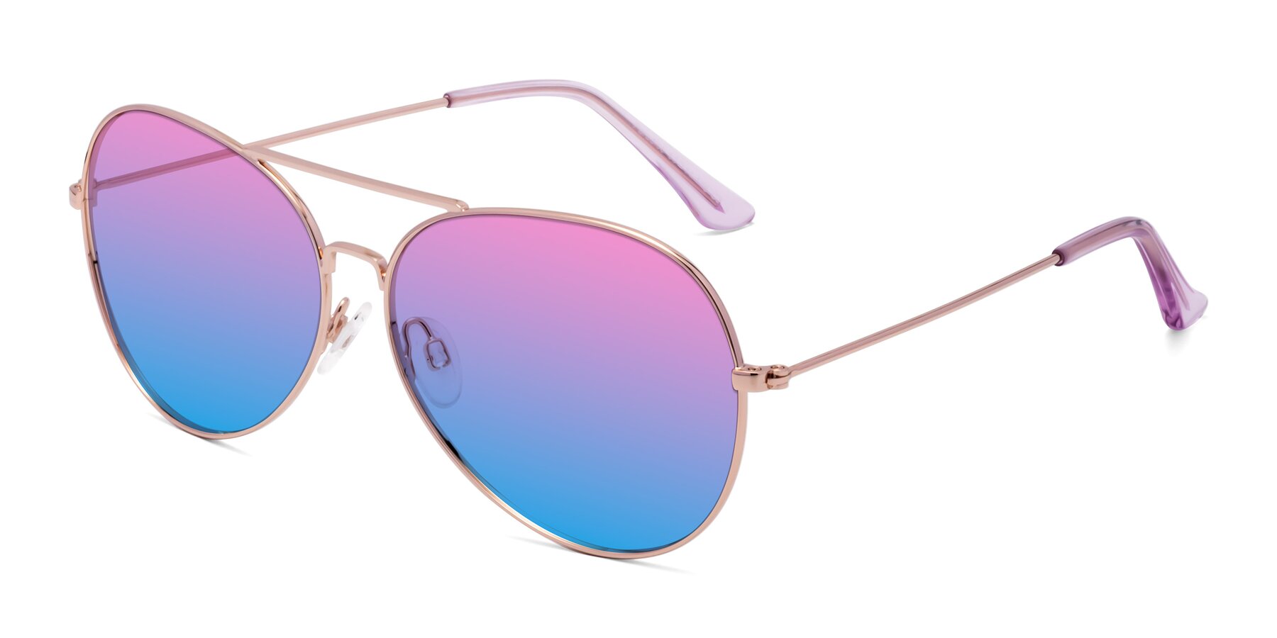 Angle of Paradise in Rose Gold with Pink / Blue Gradient Lenses