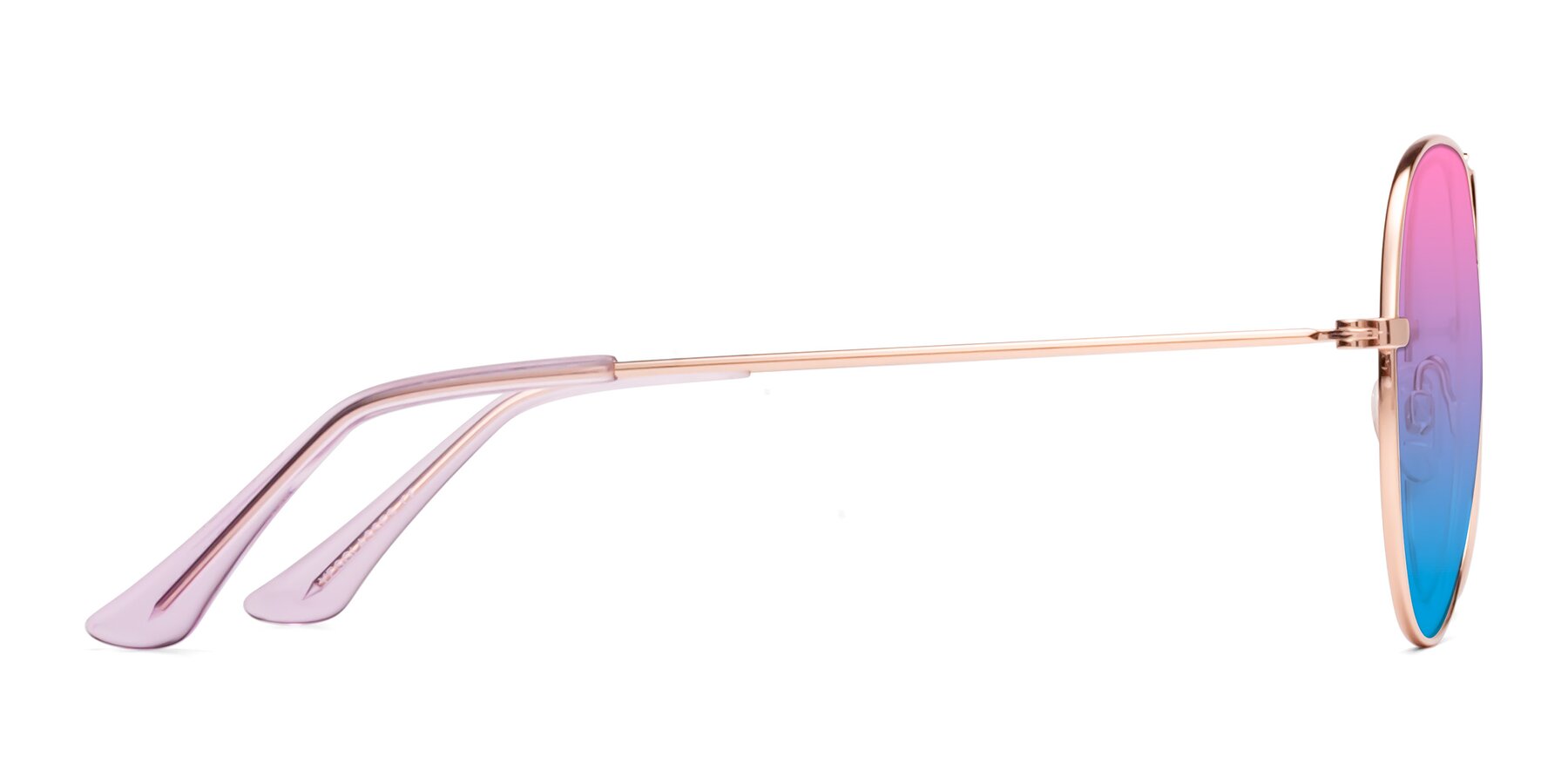 Side of Paradise in Rose Gold with Pink / Blue Gradient Lenses