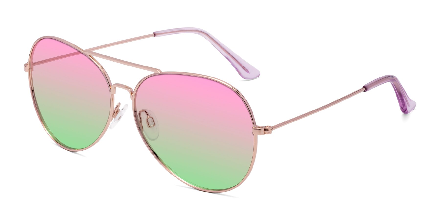 Angle of Paradise in Rose Gold with Pink / Green Gradient Lenses