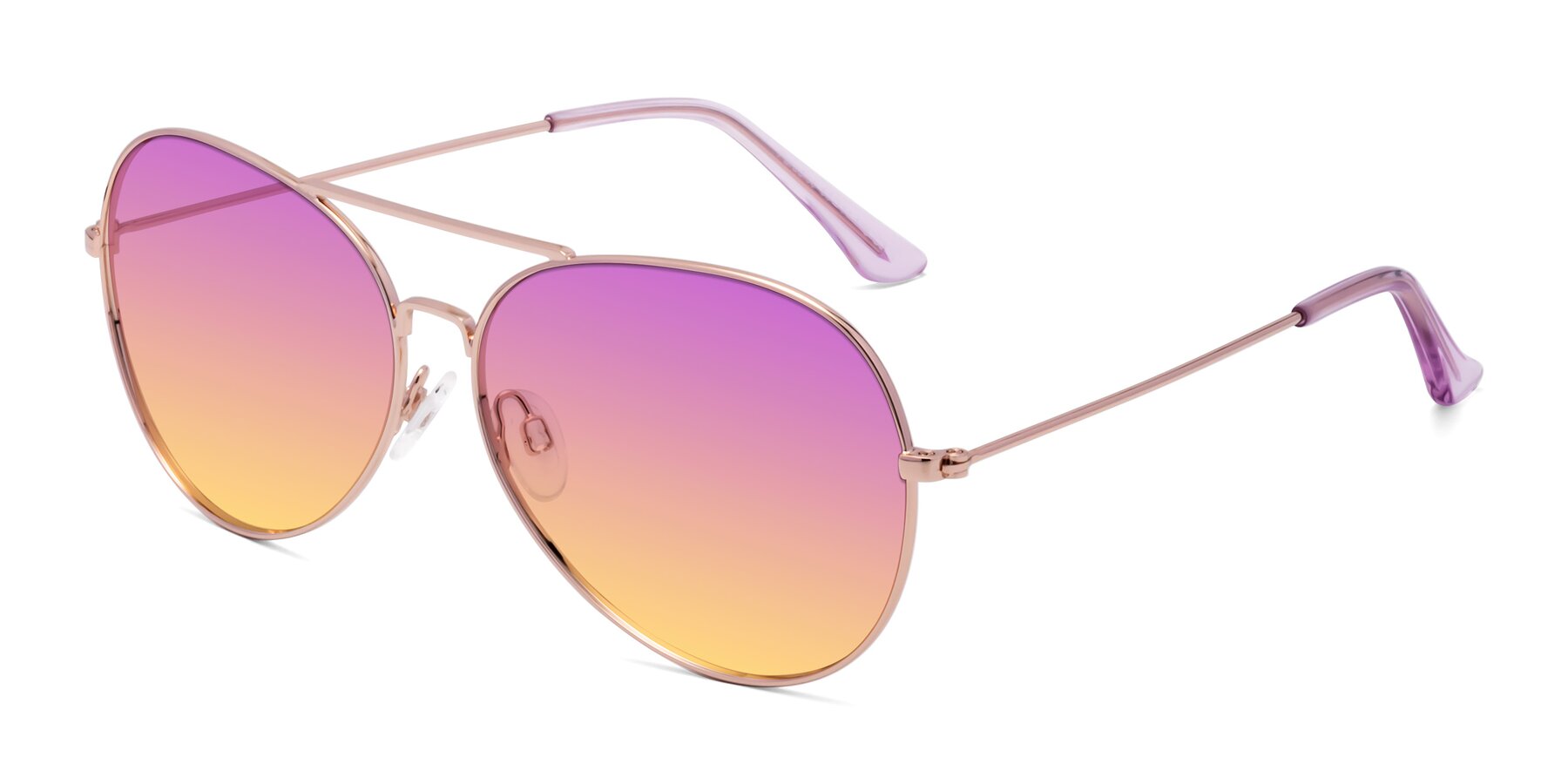 Angle of Paradise in Rose Gold with Purple / Yellow Gradient Lenses