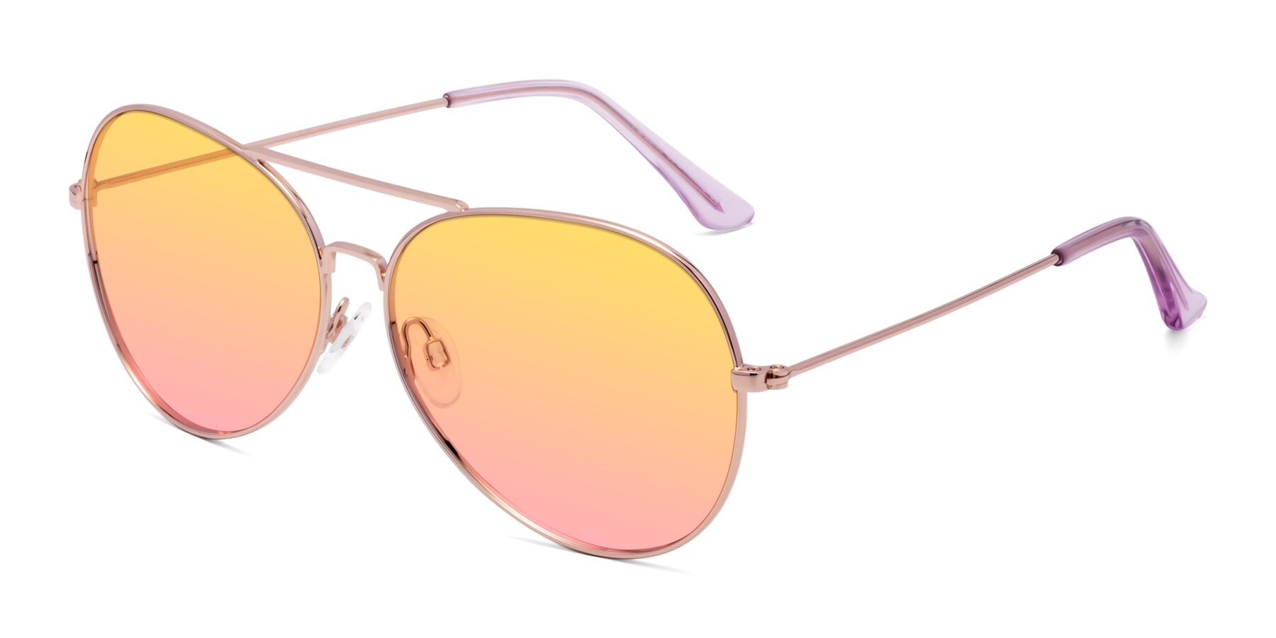 Angle of Paradise in Rose Gold with Yellow / Pink Gradient Lenses