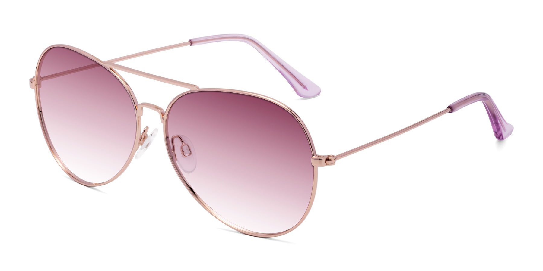 Angle of Paradise in Rose Gold with Wine Gradient Lenses