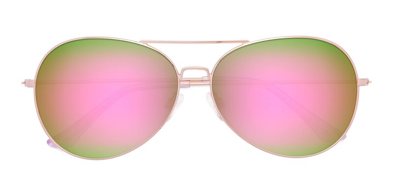 Paradise - Rose Gold Flash Mirrored Sunglasses
