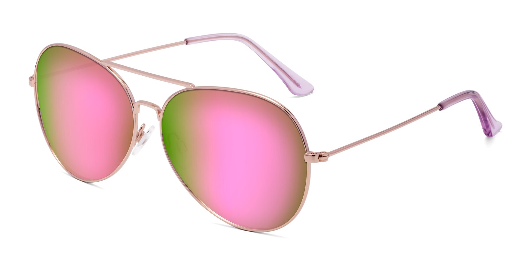 Angle of Paradise in Rose Gold with Pink Mirrored Lenses