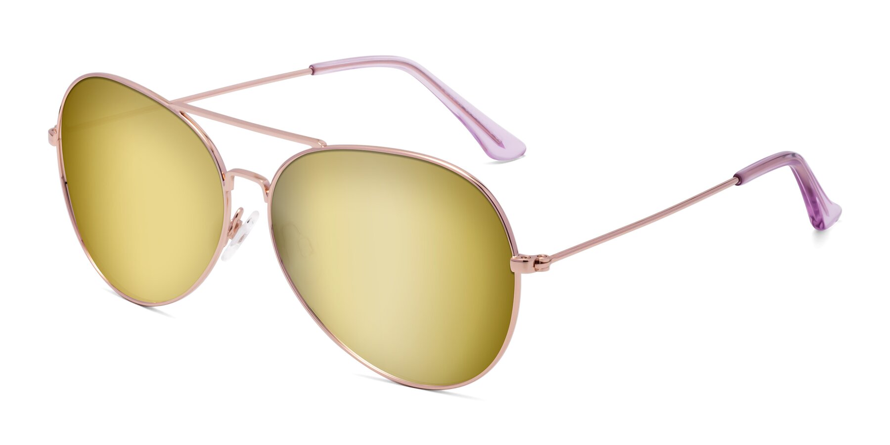 Angle of Paradise in Rose Gold with Gold Mirrored Lenses