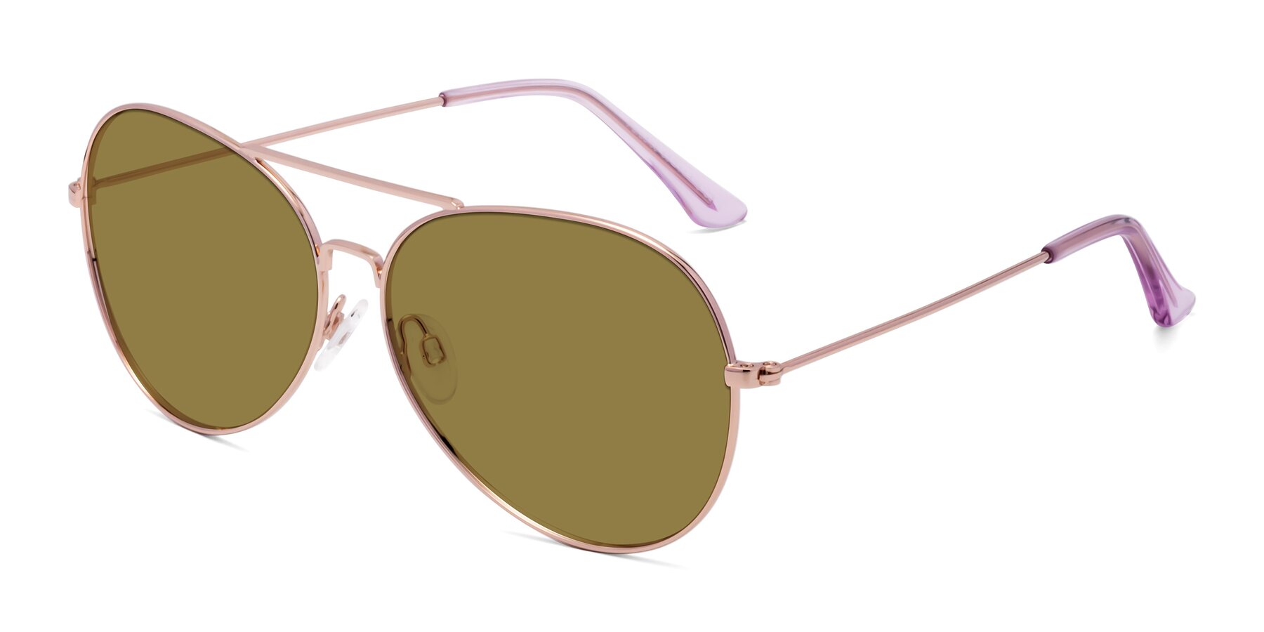 Angle of Paradise in Rose Gold with Brown Polarized Lenses