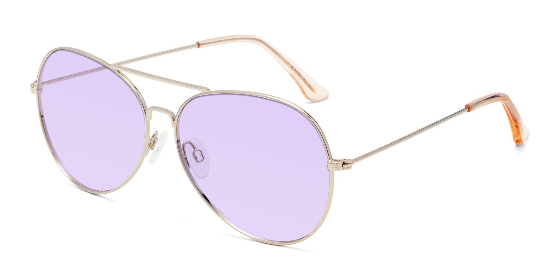 Angle of Paradise in Gold with Light Purple Tinted Lenses