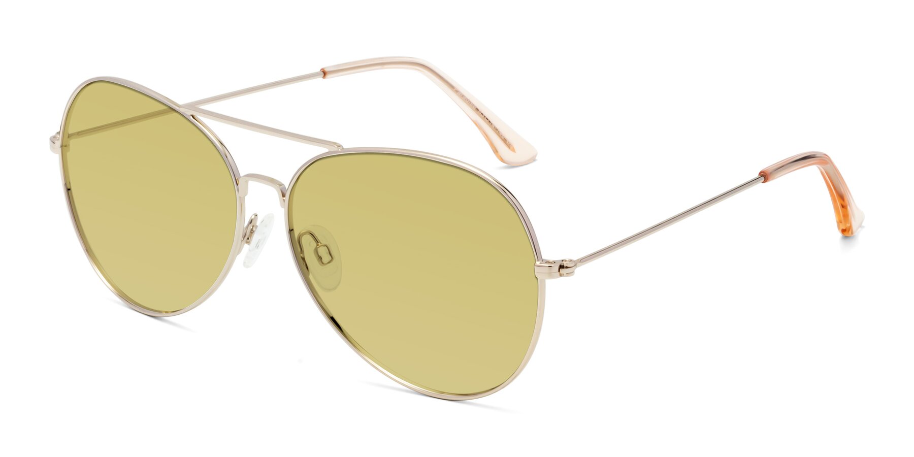 Angle of Paradise in Gold with Medium Champagne Tinted Lenses