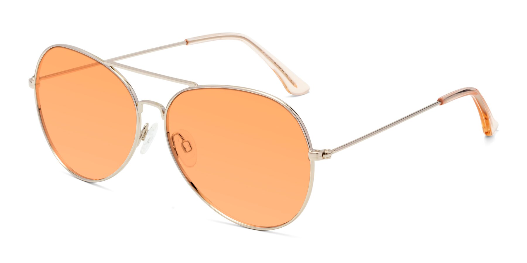Angle of Paradise in Gold with Medium Orange Tinted Lenses