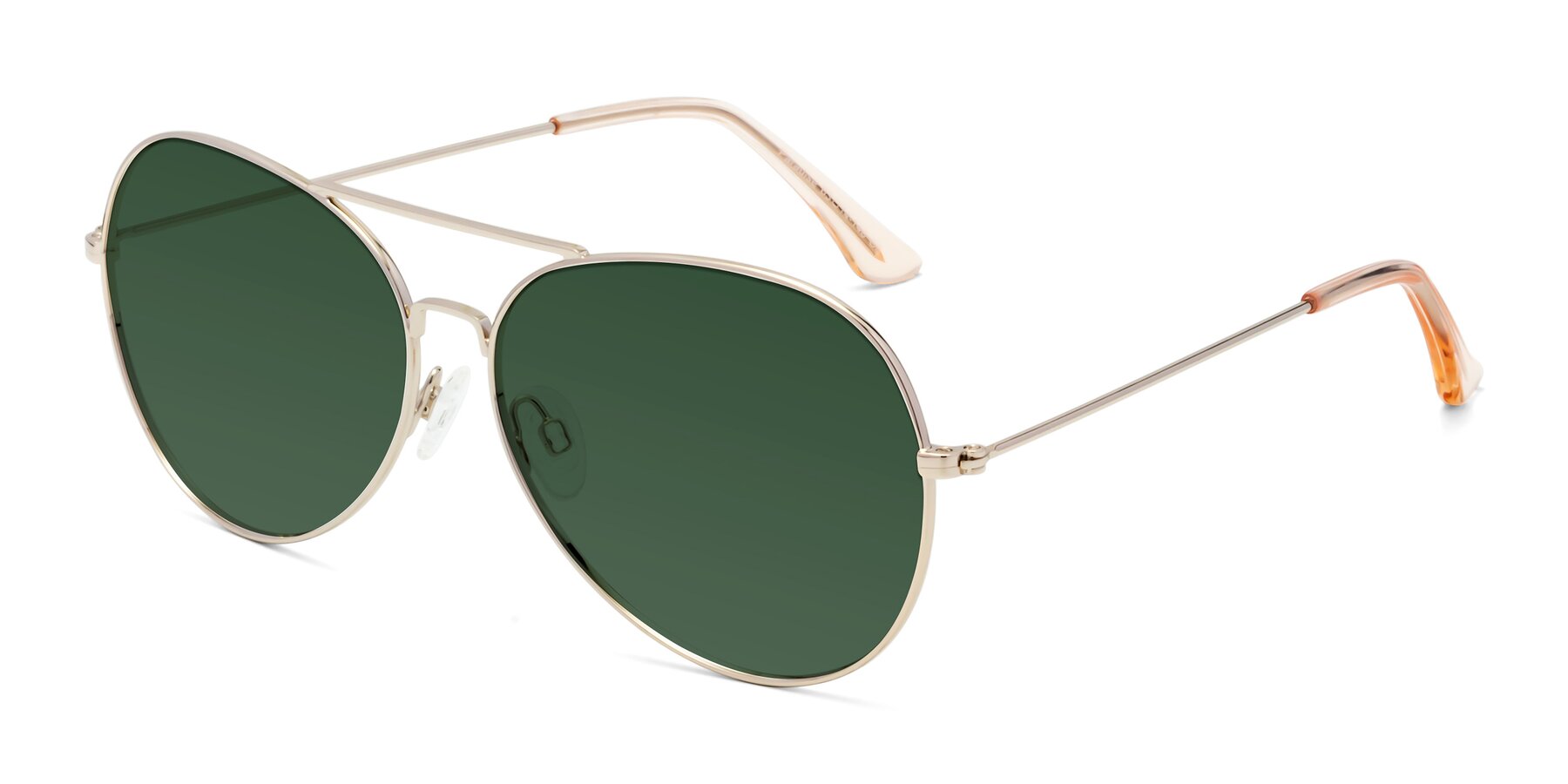 Angle of Paradise in Gold with Green Tinted Lenses