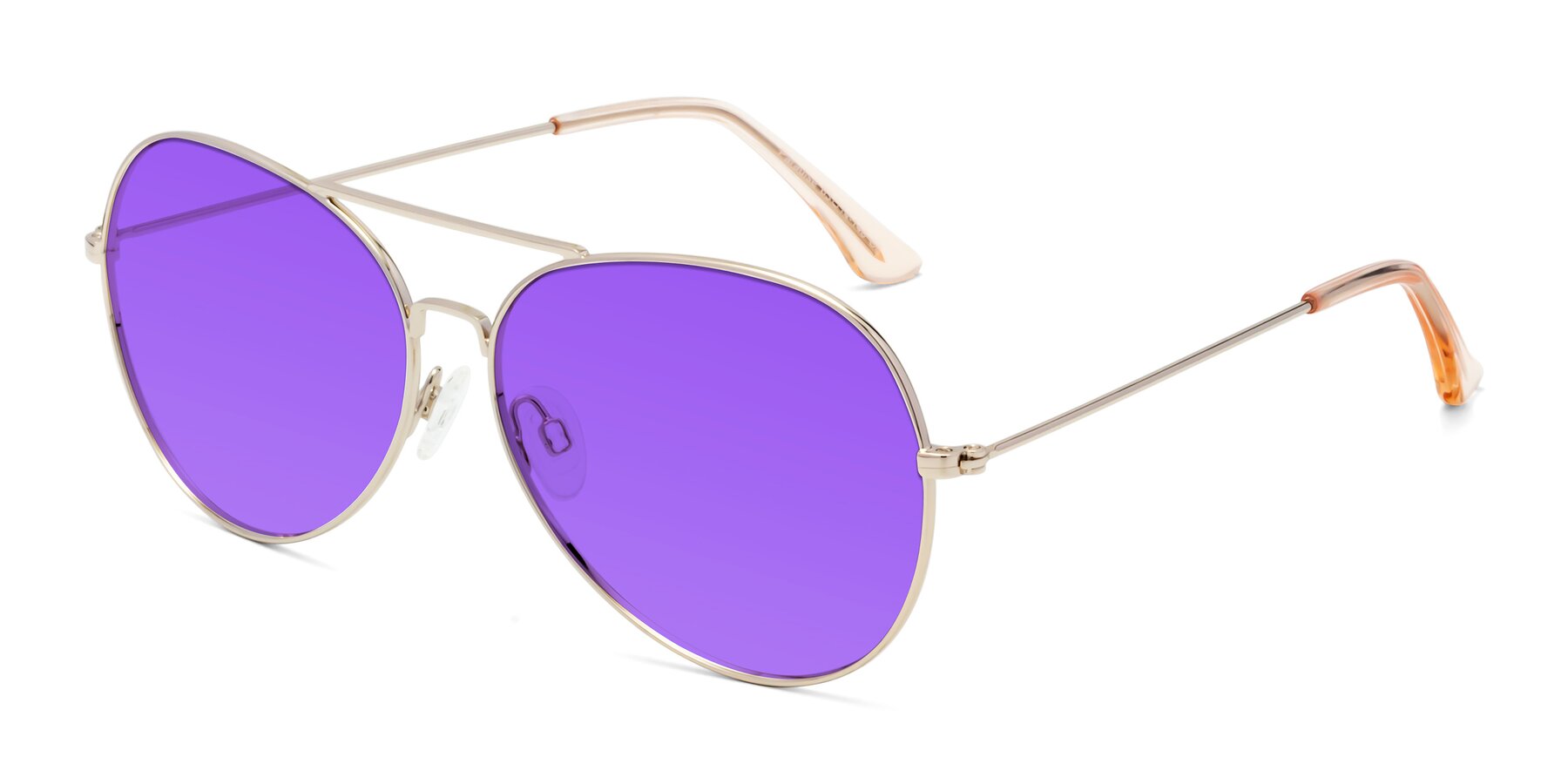 Angle of Paradise in Gold with Purple Tinted Lenses