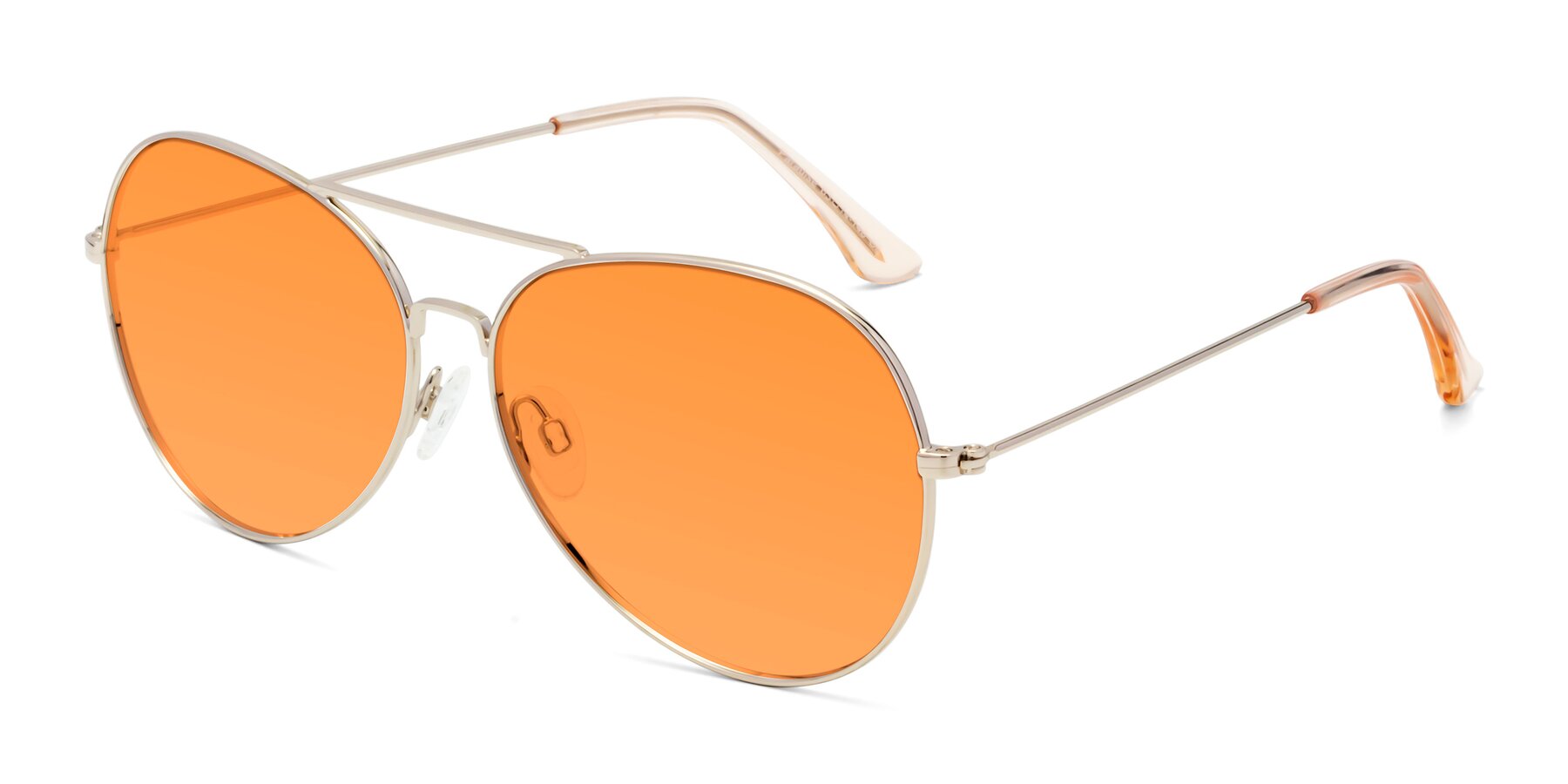 Angle of Paradise in Gold with Orange Tinted Lenses
