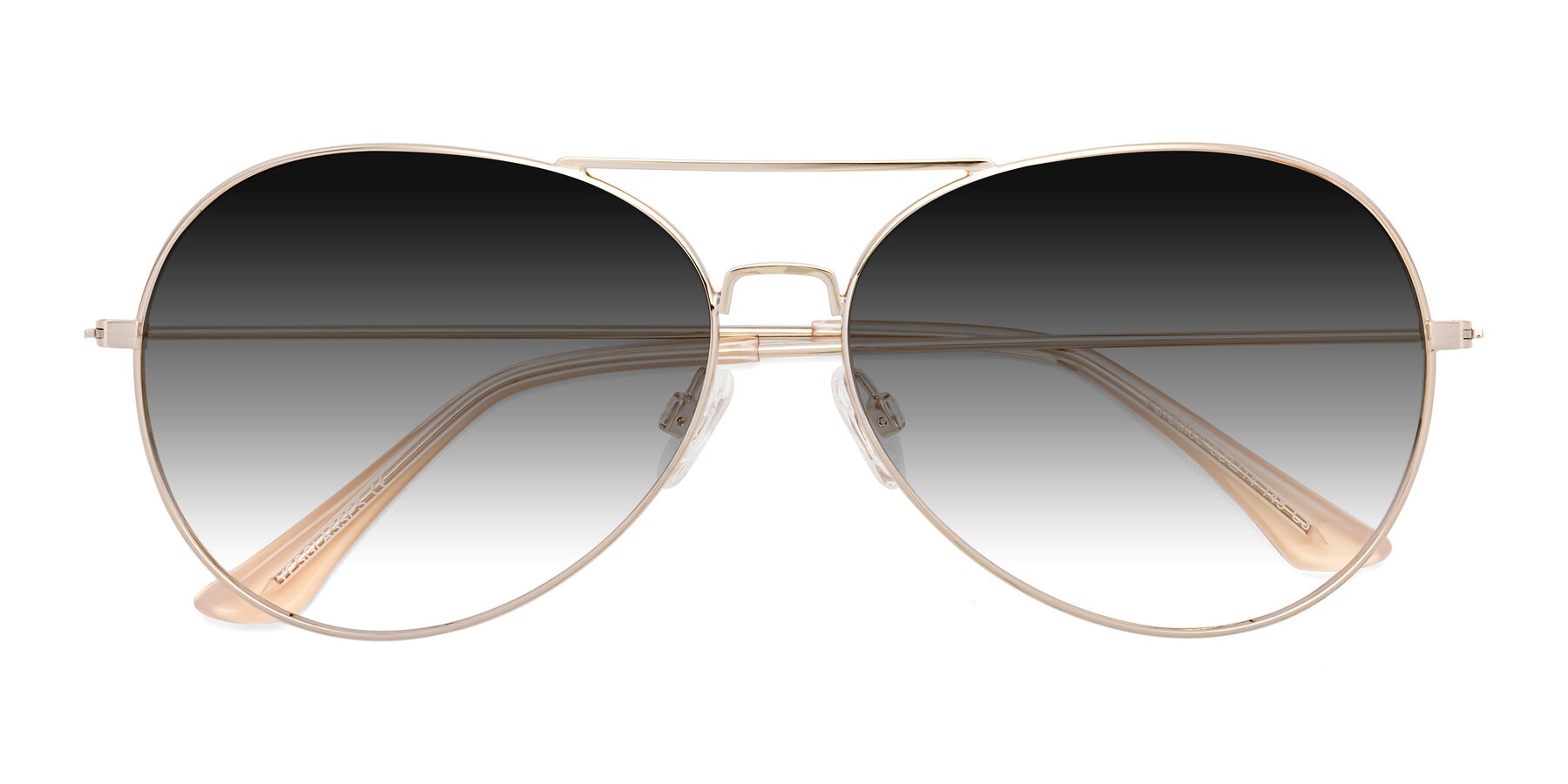Folded Front of Paradise in Gold with Gray Gradient Lenses