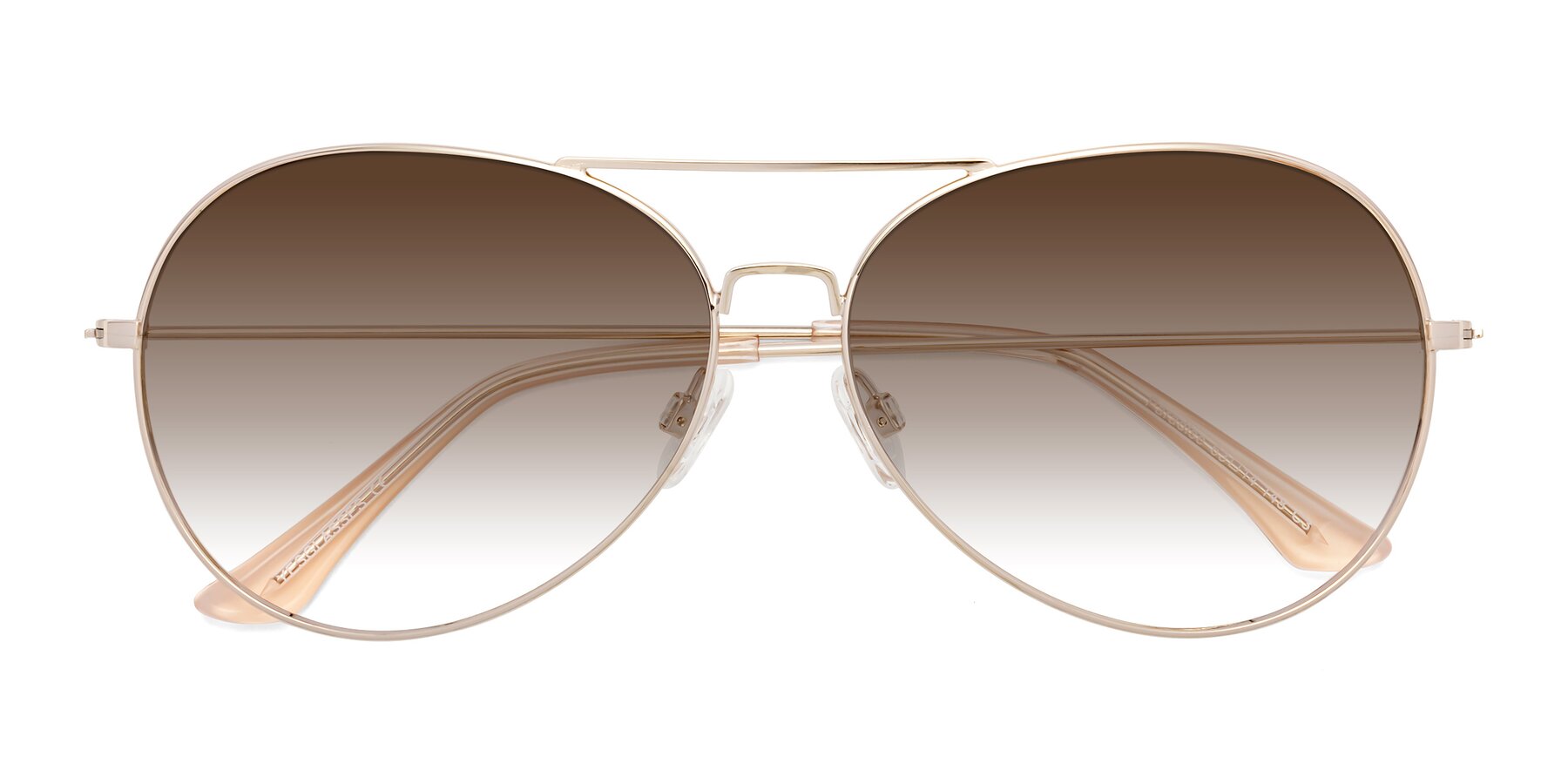 Folded Front of Paradise in Gold with Brown Gradient Lenses