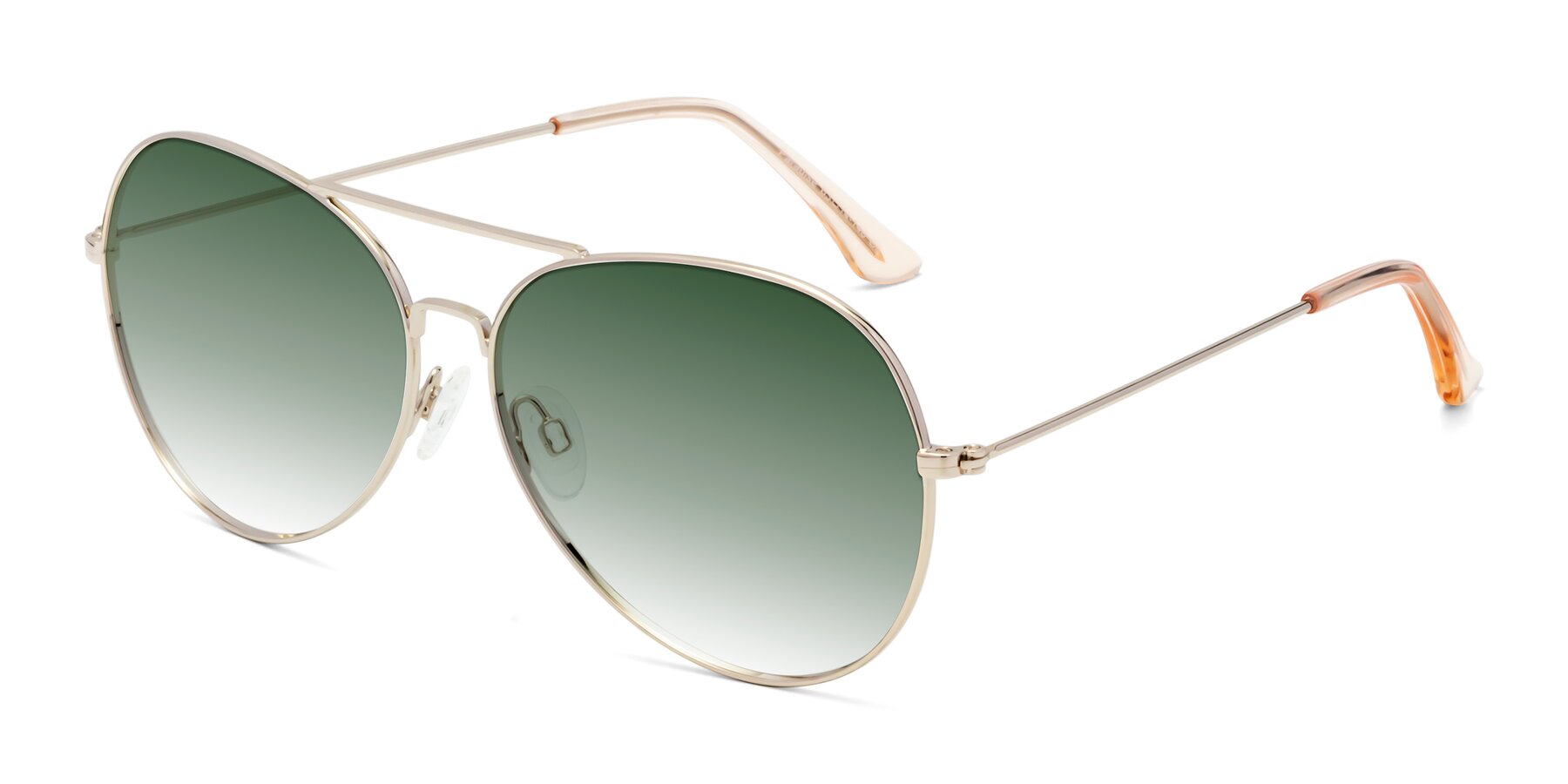 Angle of Paradise in Gold with Green Gradient Lenses