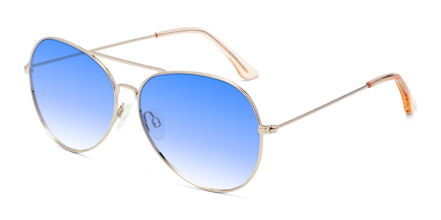 Angle of Paradise in Gold with Blue Gradient Lenses