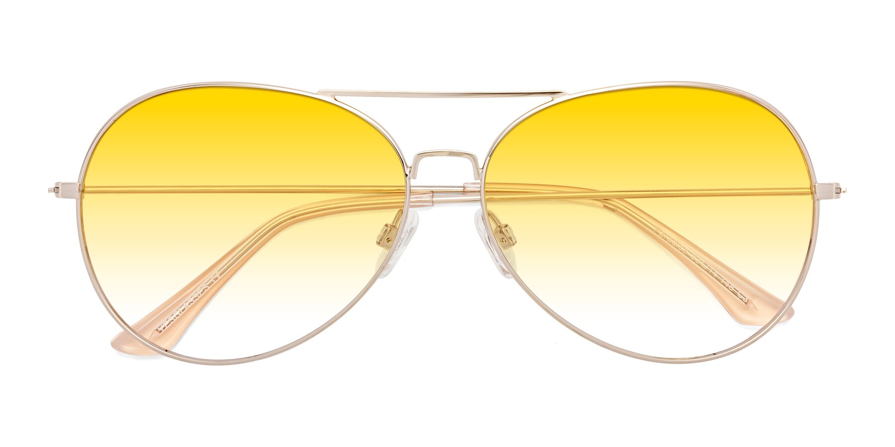 Folded Front of Paradise in Gold with Yellow Gradient Lenses