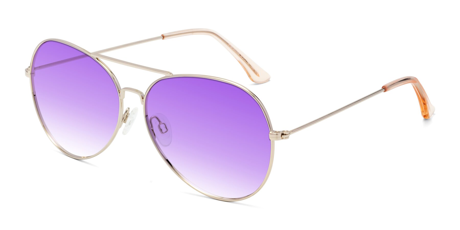 Angle of Paradise in Gold with Purple Gradient Lenses