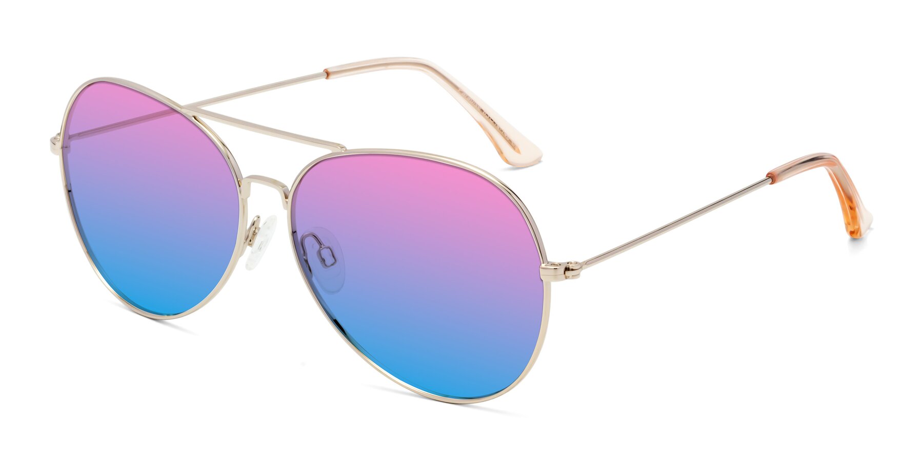 Angle of Paradise in Gold with Pink / Blue Gradient Lenses