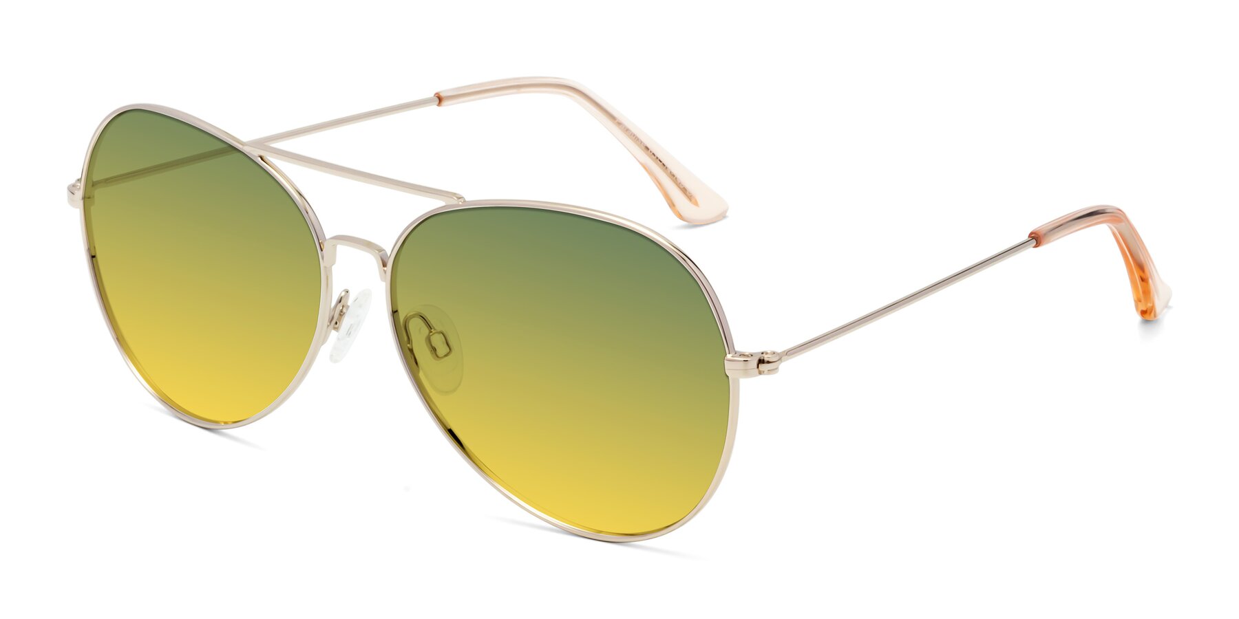 Angle of Paradise in Gold with Green / Yellow Gradient Lenses