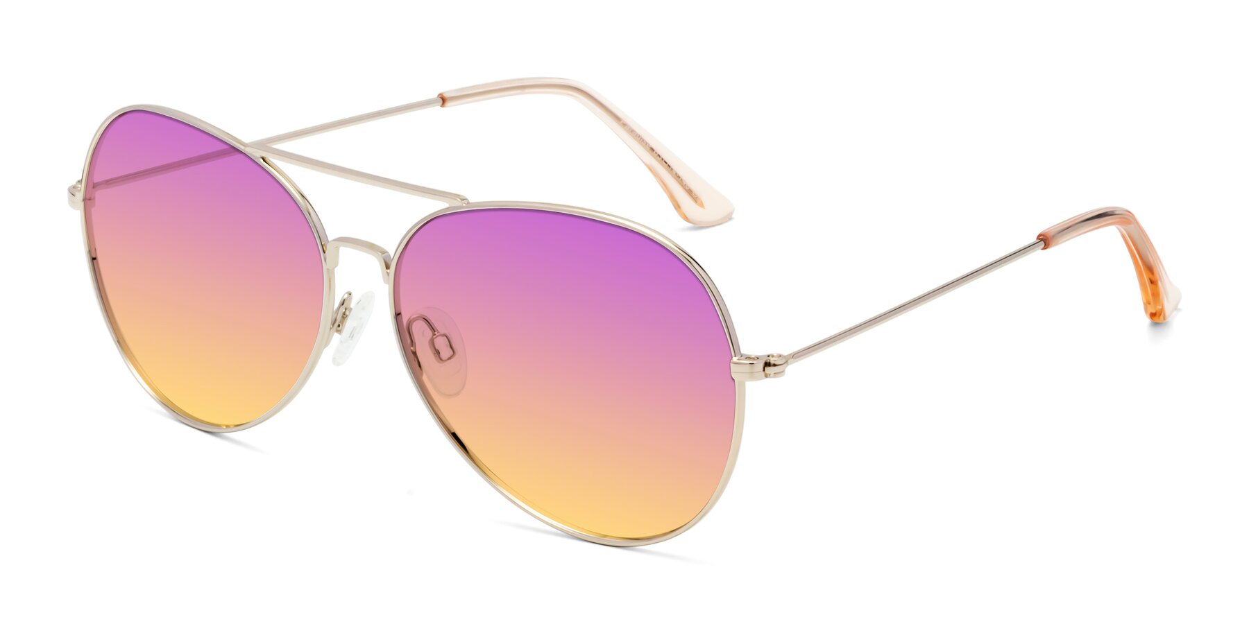Angle of Paradise in Gold with Purple / Yellow Gradient Lenses
