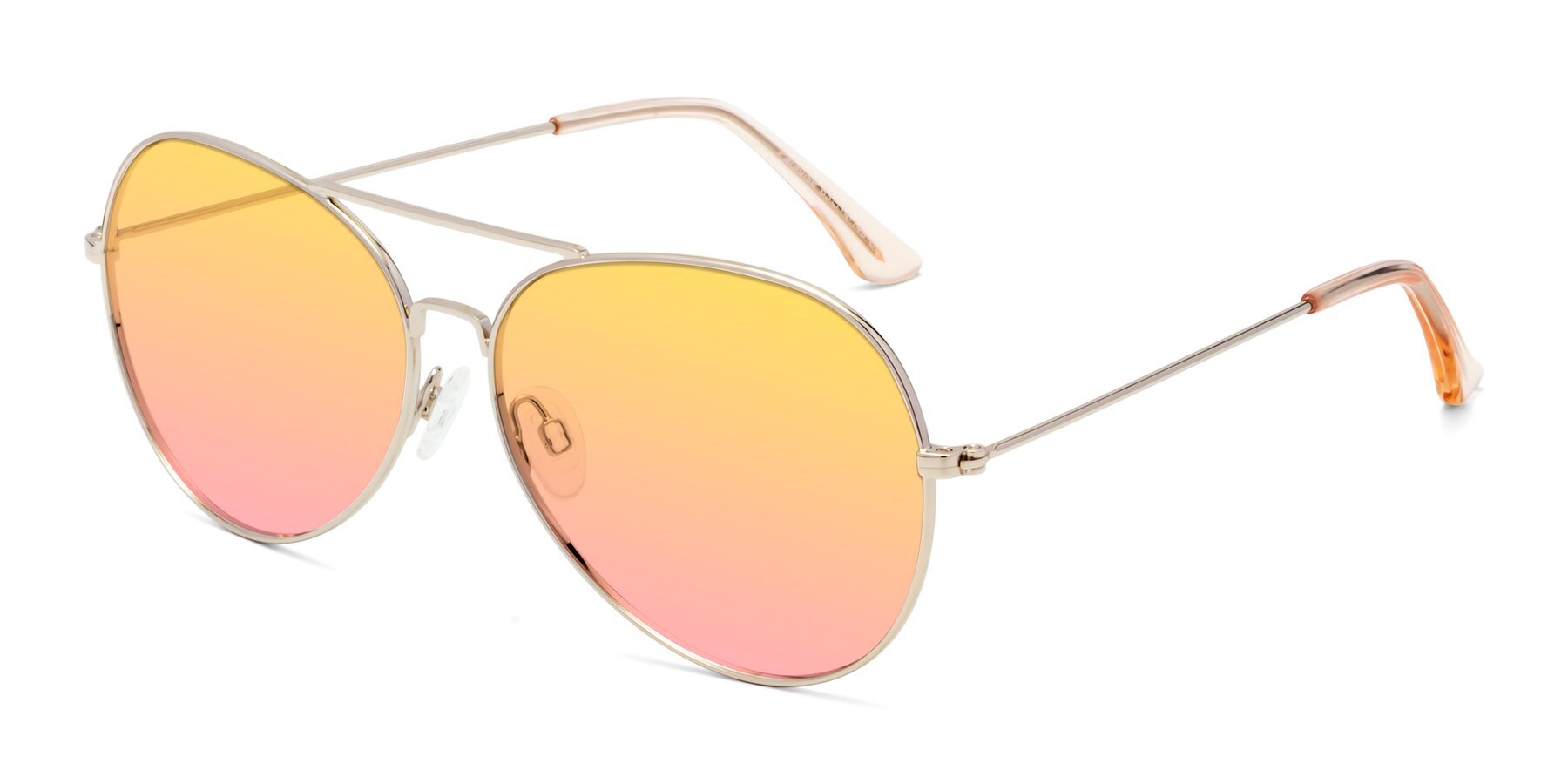 Angle of Paradise in Gold with Yellow / Pink Gradient Lenses