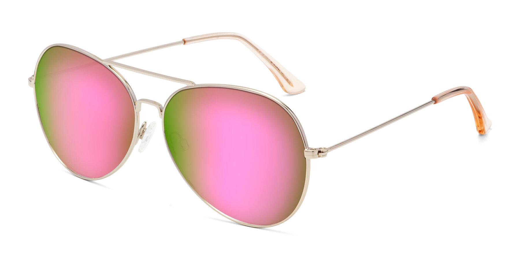 Angle of Paradise in Gold with Pink Mirrored Lenses