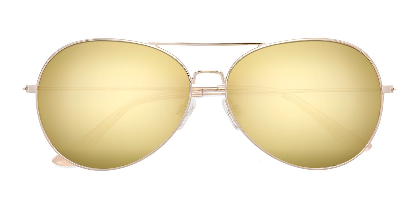 Paradise - Gold Flash Mirrored Sunglasses