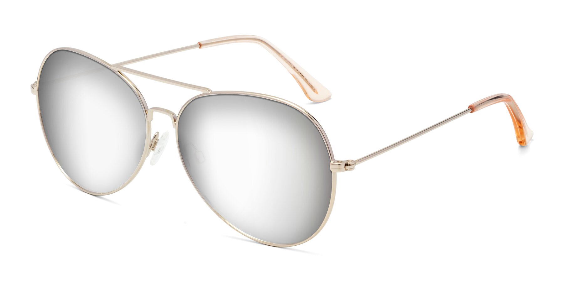 Angle of Paradise in Gold with Silver Mirrored Lenses