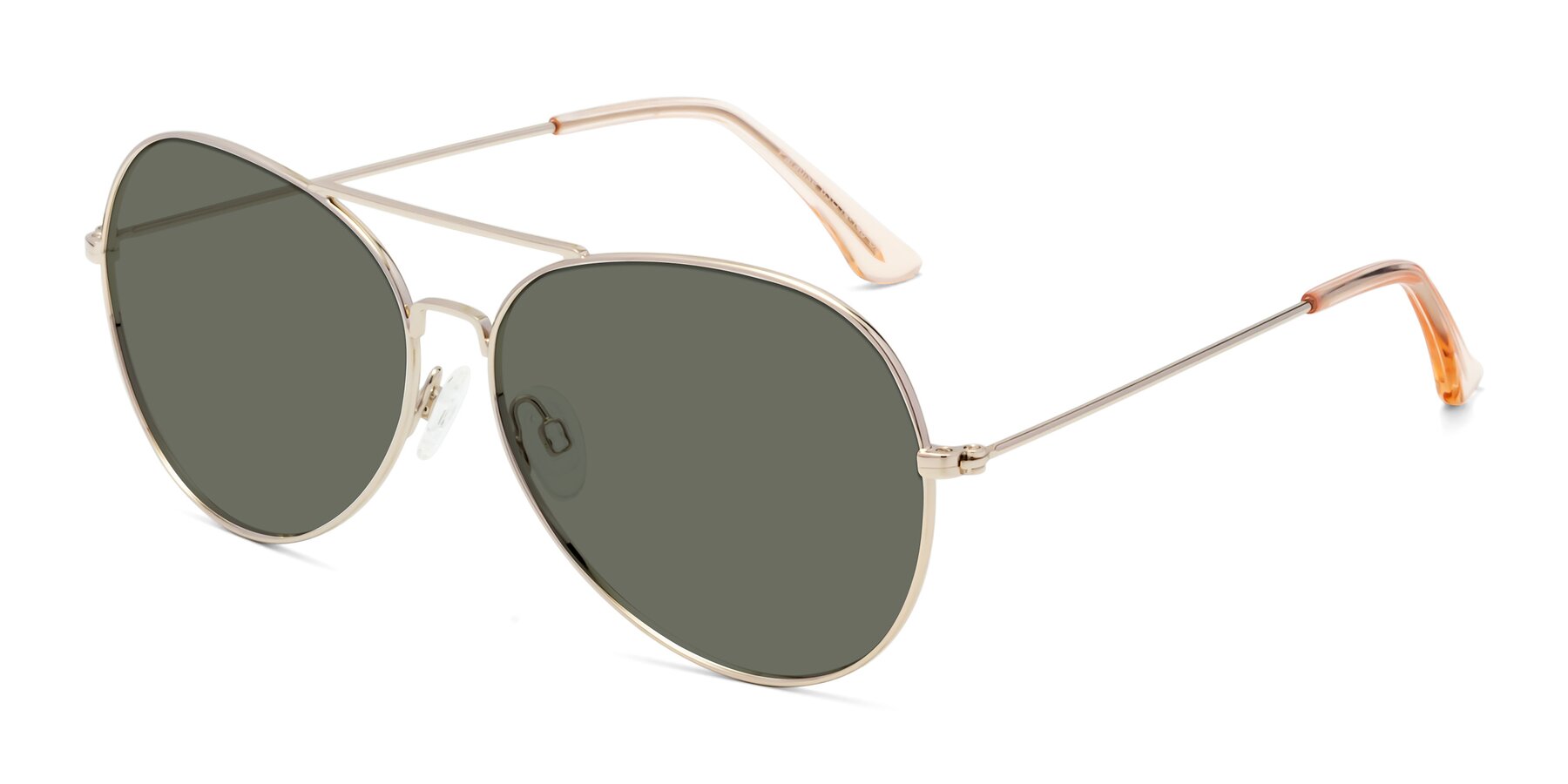 Angle of Paradise in Gold with Gray Polarized Lenses