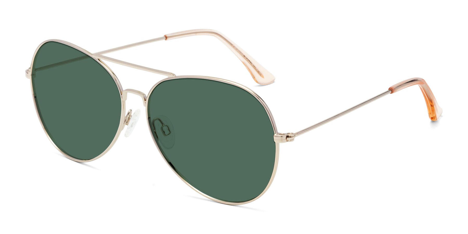 Angle of Paradise in Gold with Green Polarized Lenses