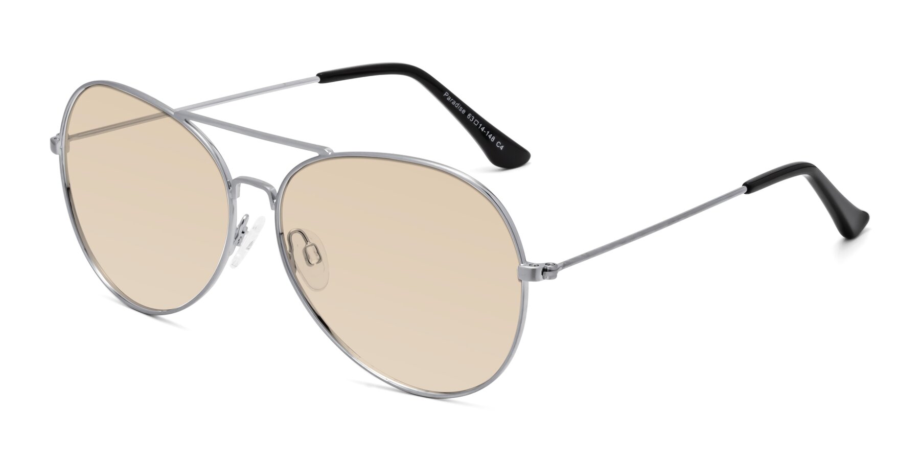 Angle of Paradise in Silver with Light Brown Tinted Lenses