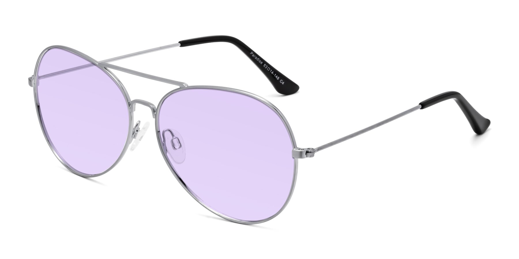 Angle of Paradise in Silver with Light Purple Tinted Lenses