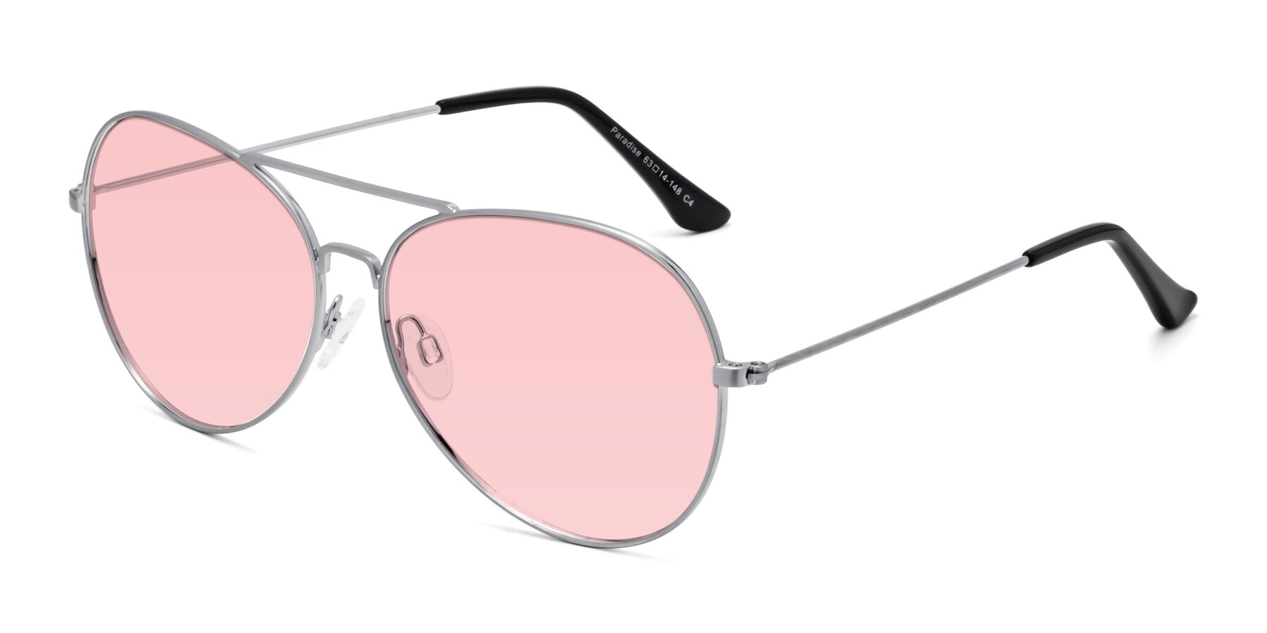 Angle of Paradise in Silver with Light Garnet Tinted Lenses