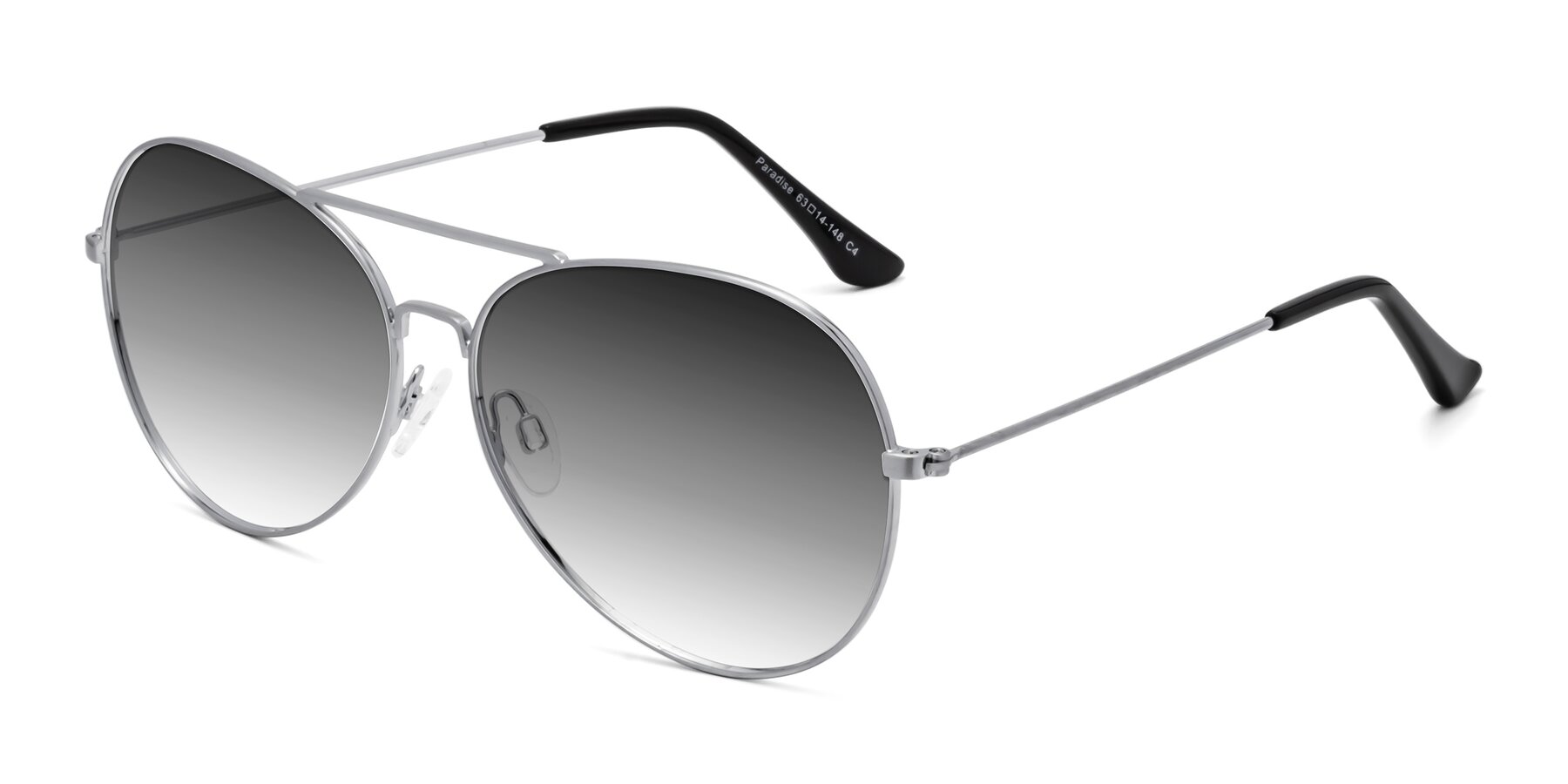 Angle of Paradise in Silver with Gray Gradient Lenses