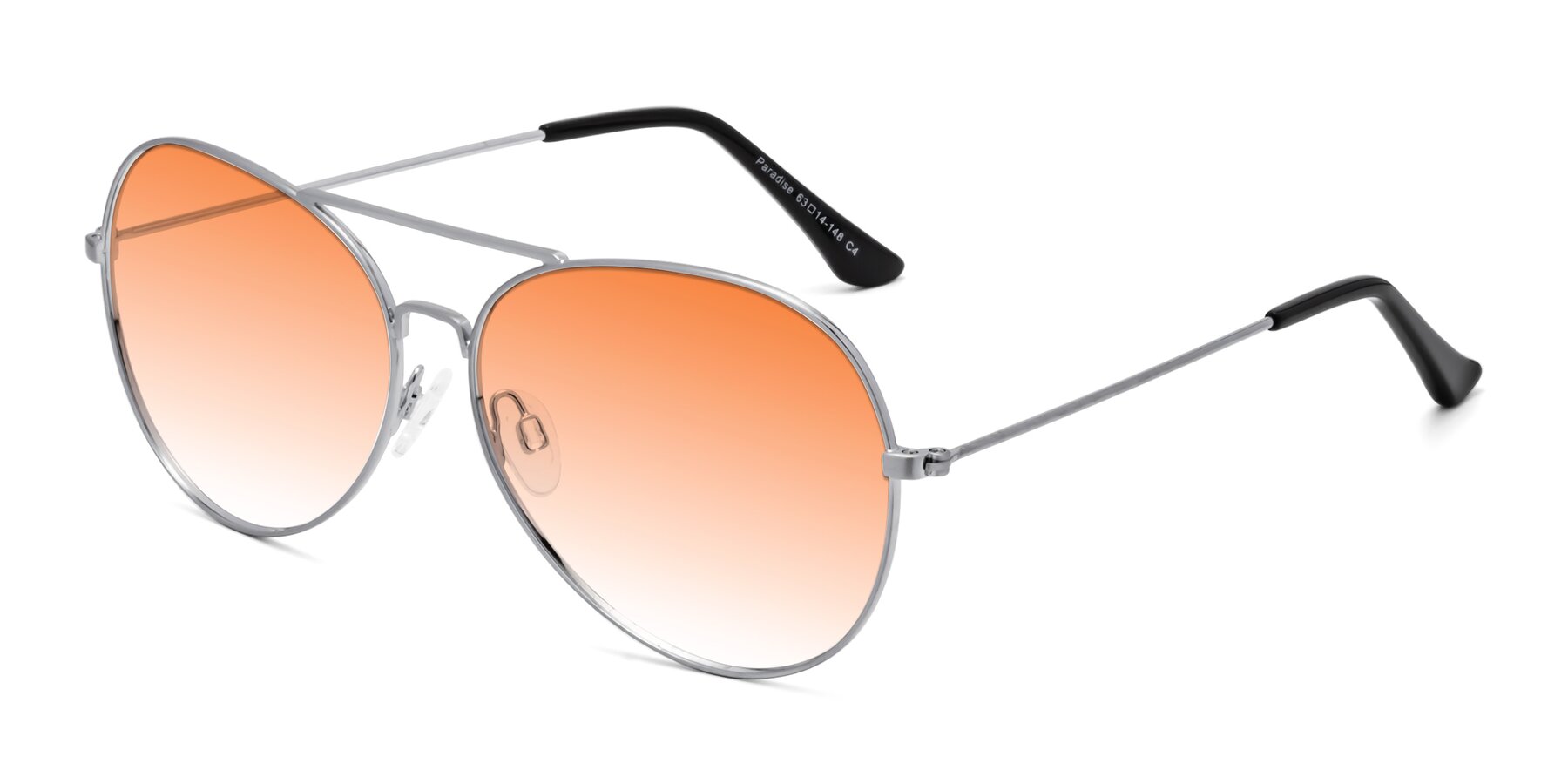 Angle of Paradise in Silver with Orange Gradient Lenses