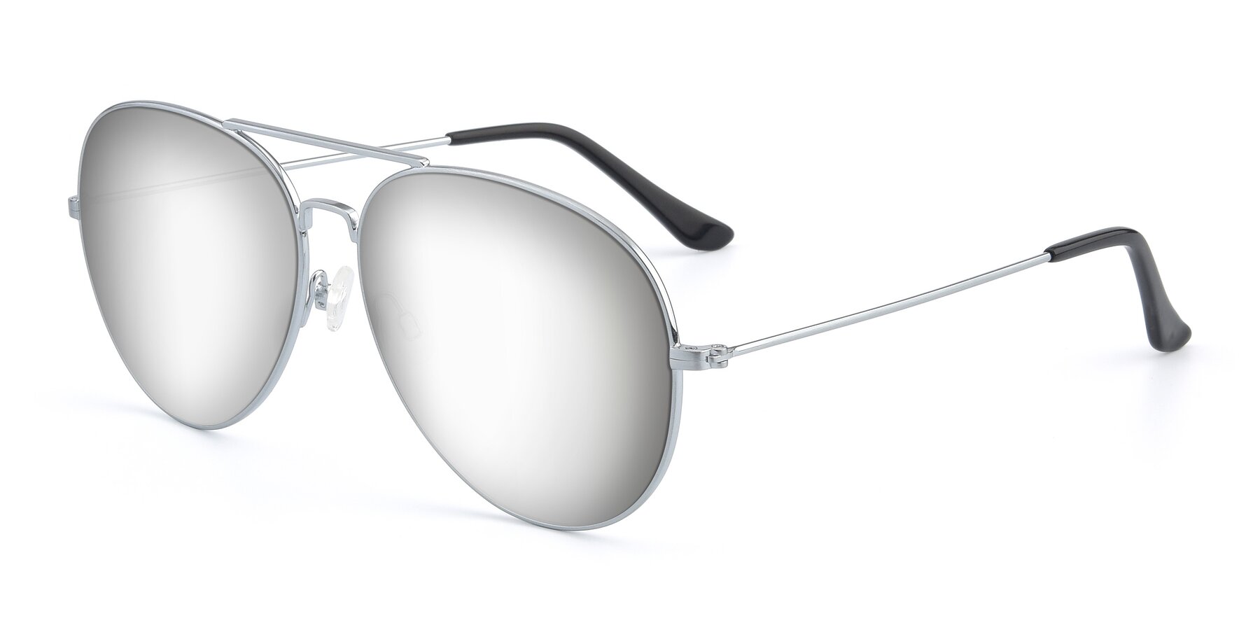 Angle of Paradise in Silver with Silver Mirrored Lenses