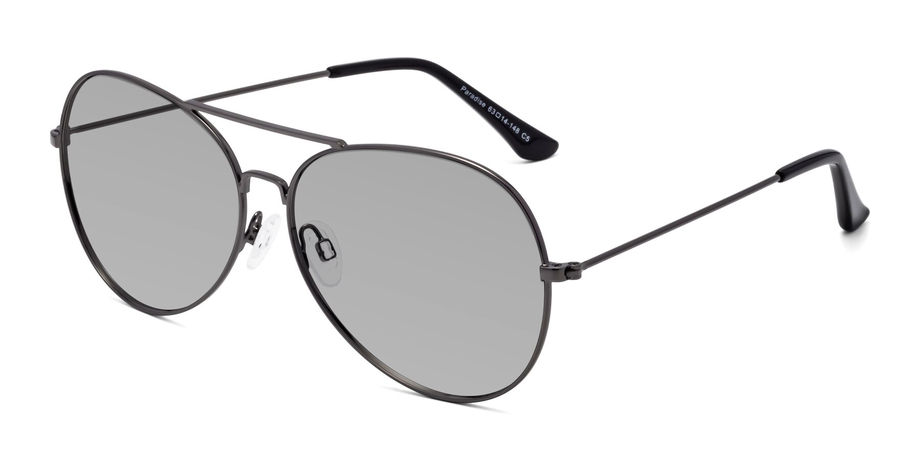 Angle of Paradise in Gunmetal with Light Gray Tinted Lenses
