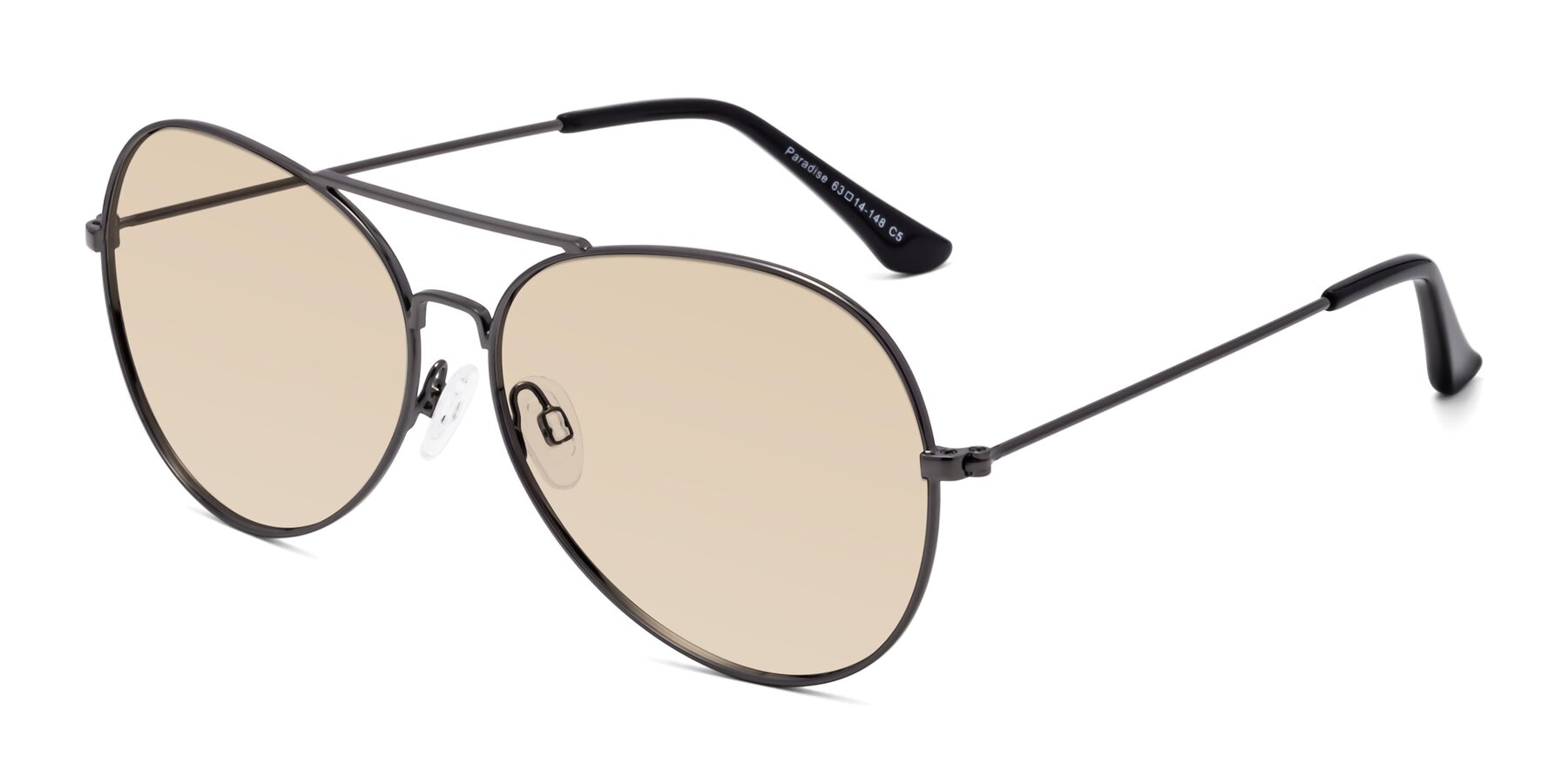 Angle of Paradise in Gunmetal with Light Brown Tinted Lenses