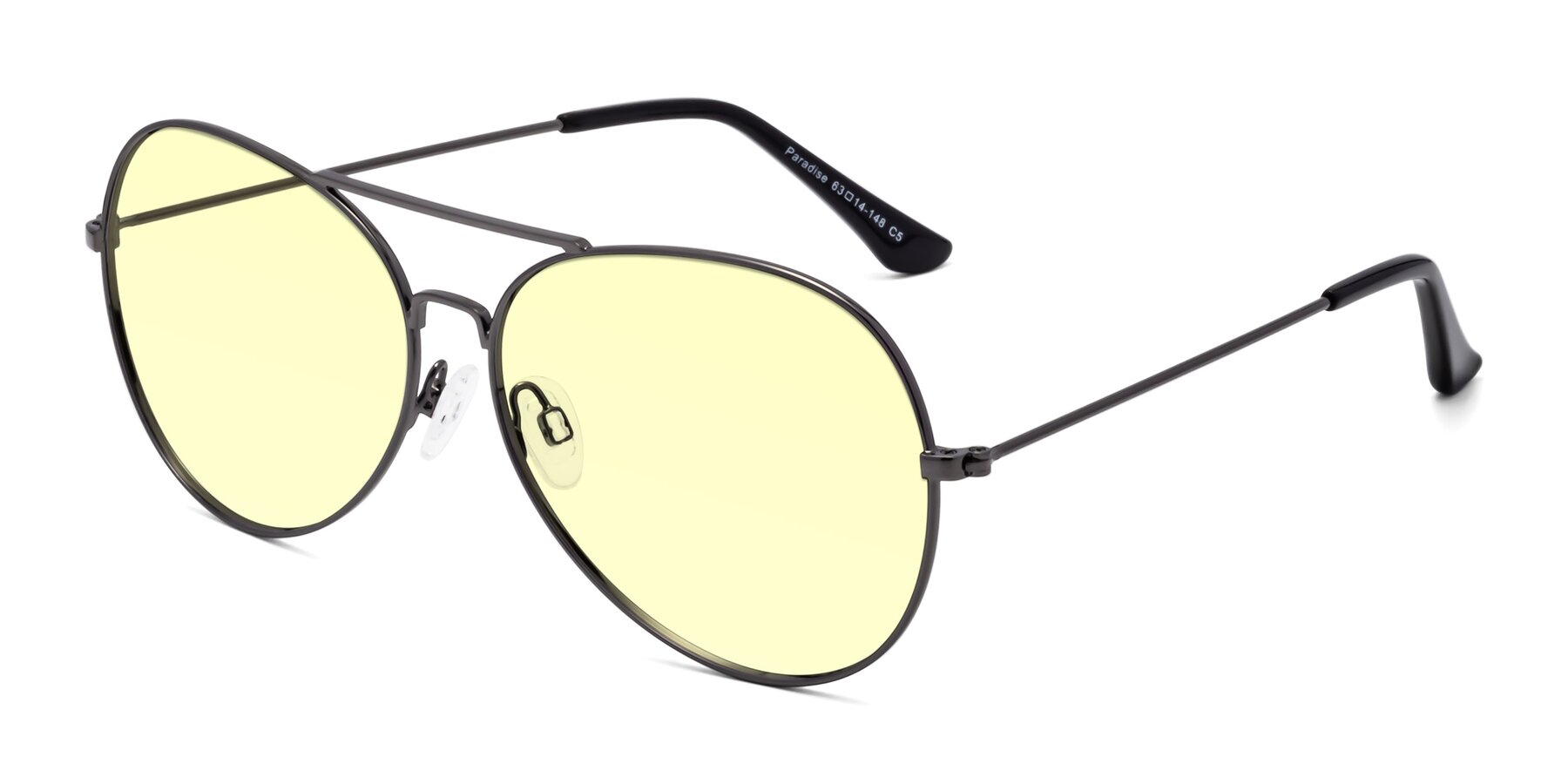 Angle of Paradise in Gunmetal with Light Yellow Tinted Lenses