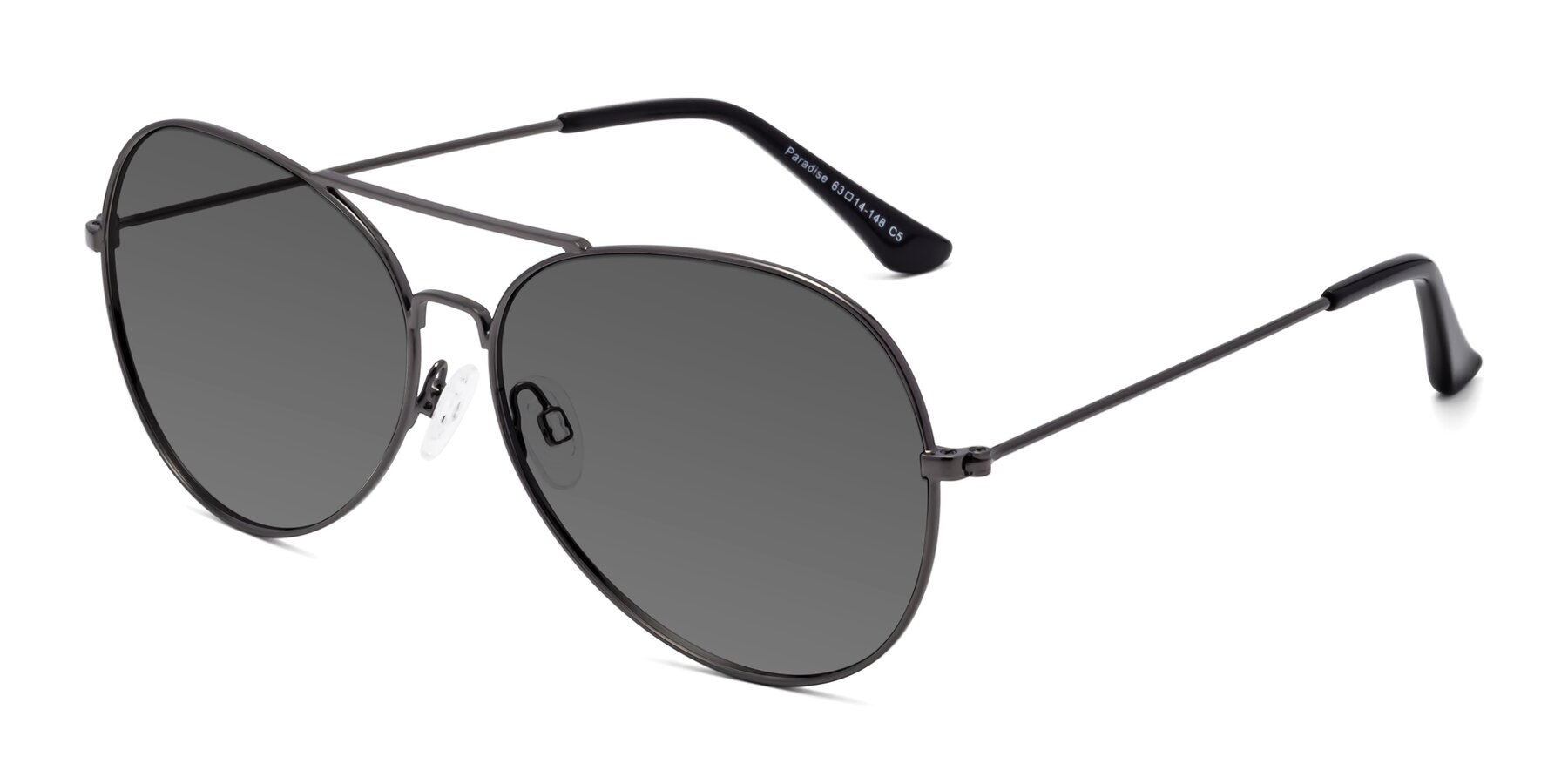 Angle of Paradise in Gunmetal with Medium Gray Tinted Lenses