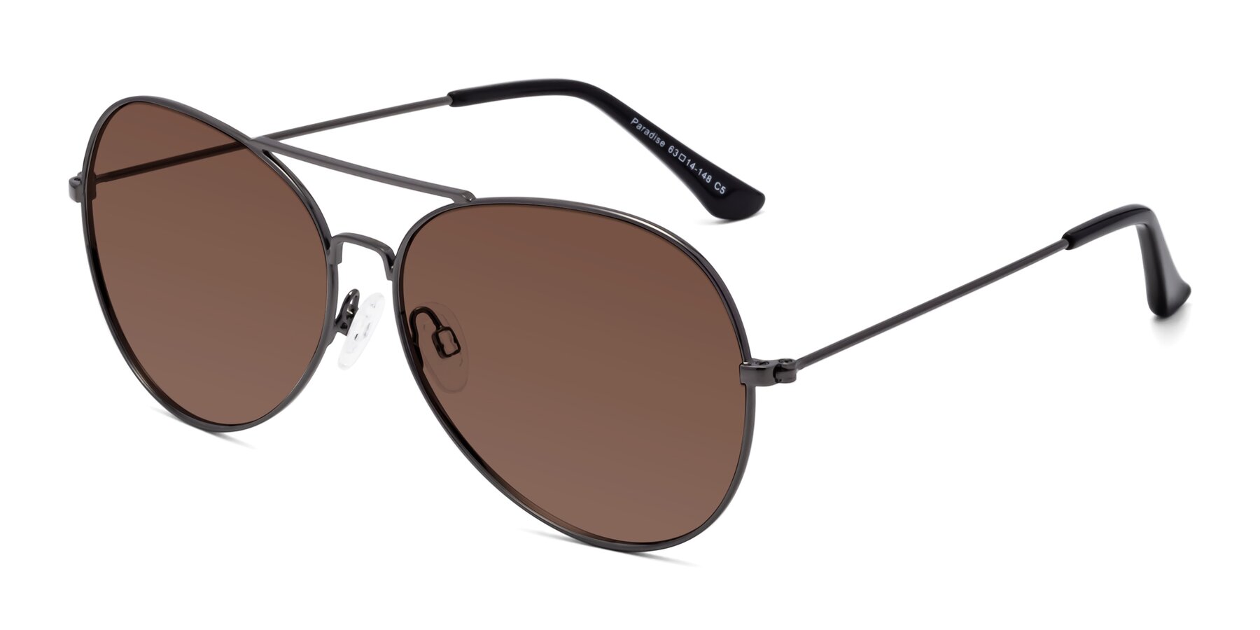 Angle of Paradise in Gunmetal with Brown Tinted Lenses