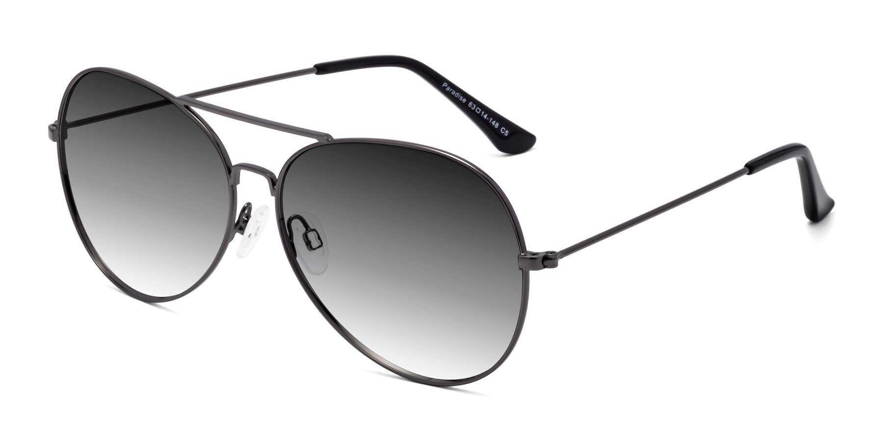 Angle of Paradise in Gunmetal with Gray Gradient Lenses