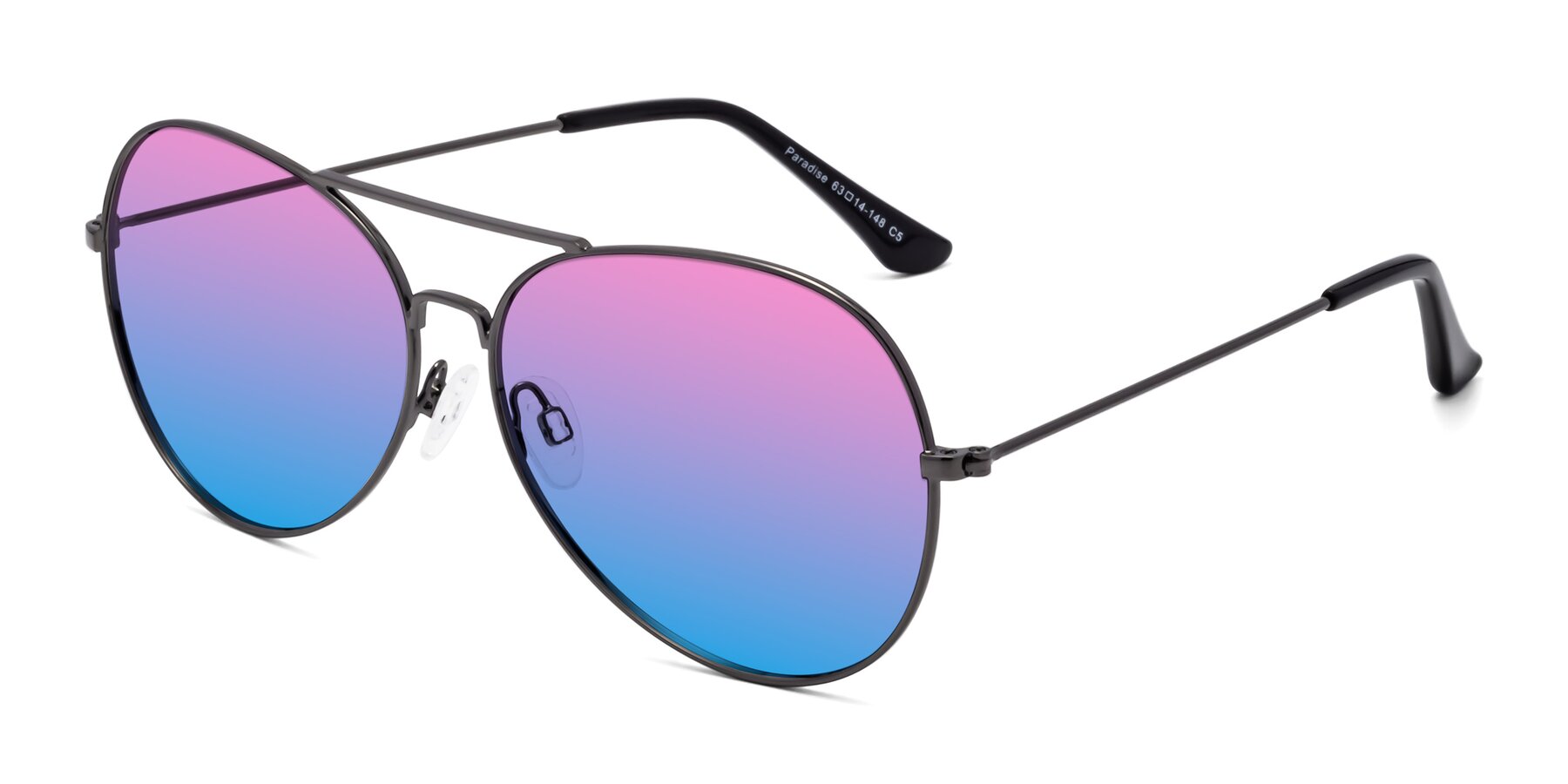 Angle of Paradise in Gunmetal with Pink / Blue Gradient Lenses