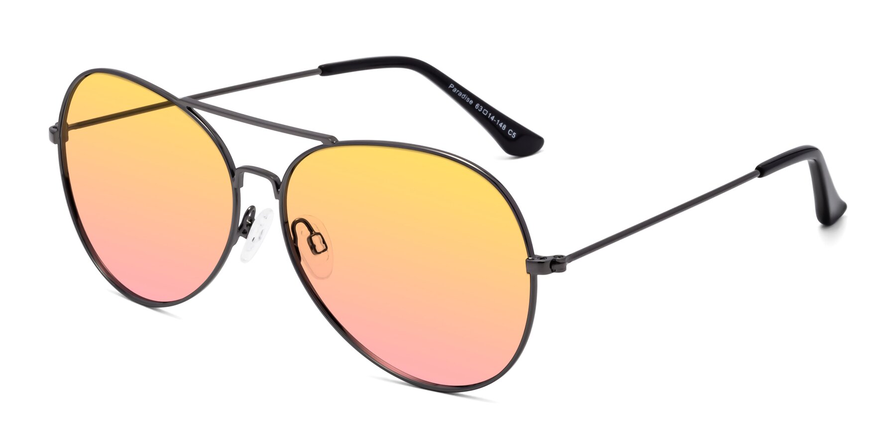 Angle of Paradise in Gunmetal with Yellow / Pink Gradient Lenses