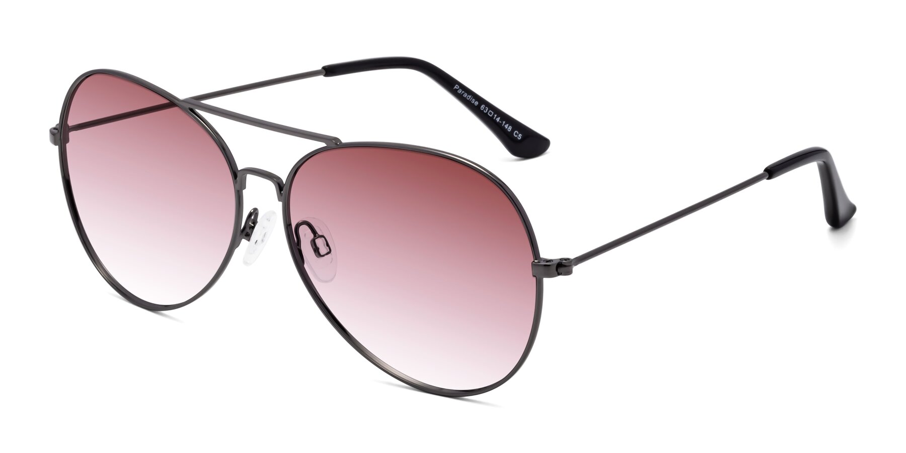 Angle of Paradise in Gunmetal with Garnet Gradient Lenses